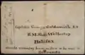 "Captain George Goldsmith RN, H.M. Ship Wellesley, Halifax", July 1850