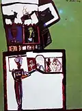 Motif from Prizren, oil on canvas, 124 × 100&nbsp;cm, 1970