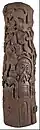 A big-eyed Monster, wood, 106&nbsp;cm (42&nbsp;in) tall, MNMA