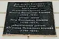Memorial plaque on the house of Languages