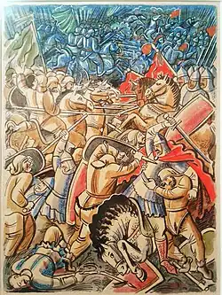 M. Padalka. Sketch of an illustration for “The Tale of Igor’s Campaign,” 1928.