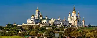 View of Pochaiv and its monastery