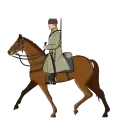 Uniform (with greatcoat) for Dragoons of the 11th Kharkov Dragoon Regiment, after 1882