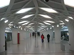 Each of the four original stations on the Olympic Branch Line (Line 8) has a unique interior decor style. (Pictured: Forest Park South Gate)