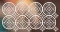 Hakka Copper Coin Pattern (Crossed Arrangement)