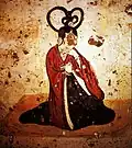 Woman wearing jiaoling youren jacket, Tang dynasty.