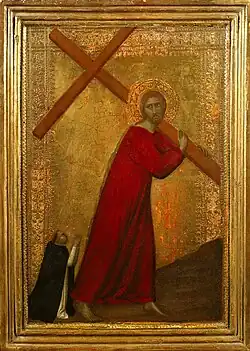 Christ, with a donor portrait of a Dominican friar, Barna da Siena, 1330–1350