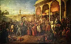 'The Court of Lahore', by August Schoefft, ca.1840's–1855, Vienna, after drawings made at Lahore, ca.1841–55