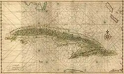 Map of Cuba from 1639