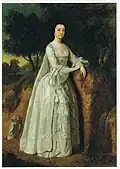 Presumed to be Elizabeth Montagu (1718 – 1800) in a Sandlefordesque landscape, by Edward Haytley (died 1761)