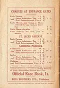 Back cover showing charges at the entrance gates