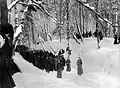 Transport of Lenin's body to the Gorki railway station.