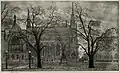 Mount Vernon Place, 1922, etching and aquatint