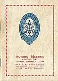 Front cover of the 1948 Futurity Stakes racebook.