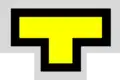 A two-toned T-shaped organisational symbol