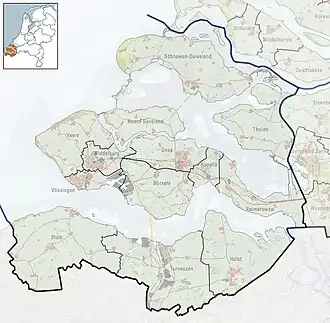 Kortgene is located in Zeeland