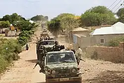 Image 6AMISOM reinforcement convoy on the Baidoa-Mogadishu road in April 2014 (from History of Somalia)