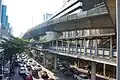 The skywalk linking Si Lom station and Sala Daeng Station