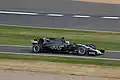 Romain Grosjean driving the Haas VF-17 at the 2017 British Grand Prix
