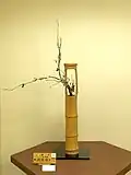 Shōka from the Ikenobō using a bamboo vessel