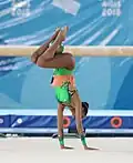 Catching the ball with the legs (Tia Sobhy)