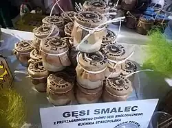 Jars of goose lard