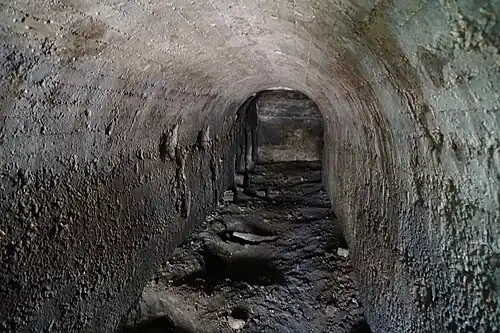 Inside the tunnel.