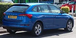 Škoda Scala SE (UK, rear view)