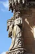 Architectural details at the entrance to the cathedral