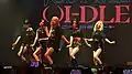 (G)I-dle performing "Senorita" during soundcheck at their San Francisco, U.S. concert on July 24.