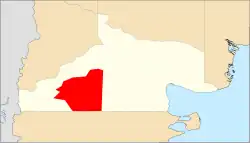 Location of Veinticinco de Mayo within Río Negro