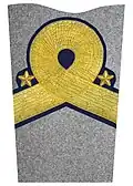 Sleeve insignia for a lieutenant general on uniform m/1906 (1906–1923)