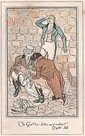 C. E. Brock (1898): Louisa's fall on the Cob (ch.12)