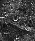 Mini SAR radar image of Erlanger crater by Chandrayaan-1.