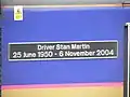 Commemorative nameplate for the deceased train driver
