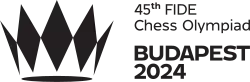 A stylised geometric crown with five points next to the event name