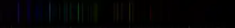 Color lines in a spectral range