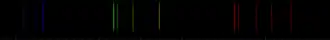 Color lines in a spectral range