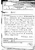 Air Raid Precautions Message regarding bombing incident at 44 Hallam Street on 3 June 1941