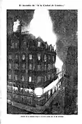 News about the store fire, Caras y Caretas.