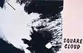 TIROS I image showing an apparently square cloud and a cloud system which enlarged bringing hailstones and tornadoes to central Oklahoma (May 2, 1960)