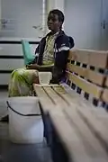A woman waits to be tested at a cholera treatment centre in the Budiriro District, that was badly affected by cholera, in Harare, Zimbabwe on the 21 April 2009.