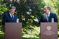 President Bronisław Komorowski with Abdullah Gül (2011)