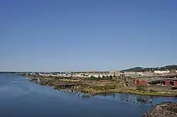 Downtown & Wishkah River from Route 101