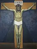 Adolf Hölzel, Studie zum Kruzifix-Bild in der Pauluskirche Ulm,  1910