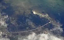 Aerial view of Pine Island and Pine Island Drive