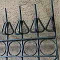 Wrought-iron gate, Fabianinkatu entrance