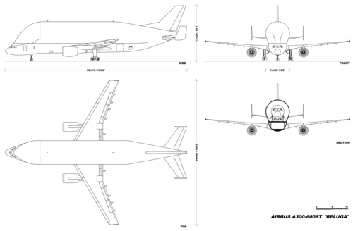 Layout of A300-600ST Beluga