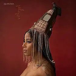 A woman with an elaborate headdress
