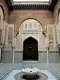 Eastern side of the courtyard, looking towards the entrance of the prayer hall